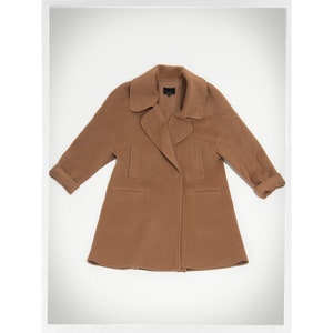 Retro Wool Coat, Soft Camel Coat, Wool Beige Coat, K Fashion, Boho Fashion, Statement Coat, Oversized Coat, Vintage Fashion, ZOW ZOW Coat
