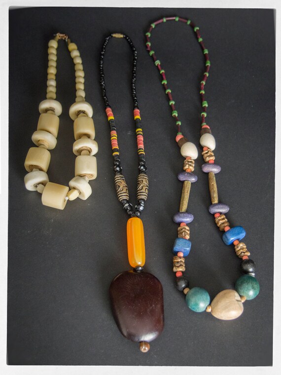 Vintage 90s Necklaces, Tribal Necklaces, Handcraf… - image 3