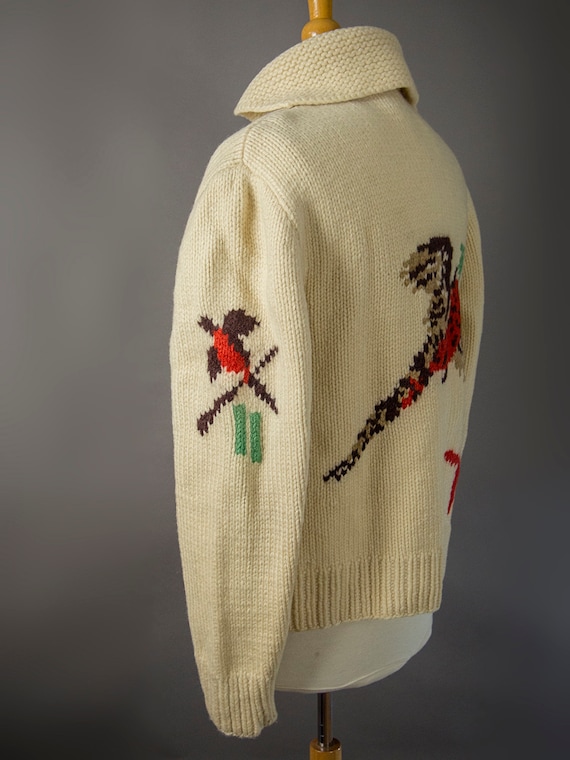 Vintage 60s Sweater, Vintage MARY MAXIM Jumper, Hand Knit Wool