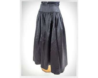Retro 90s Skirt, Peasant Skirt, Vintage Fashion, Satin Tulle Skirt, Cocktail Midi Skirt, Boho Fashion, Fluffy Satin Skirt, Statement Skirt
