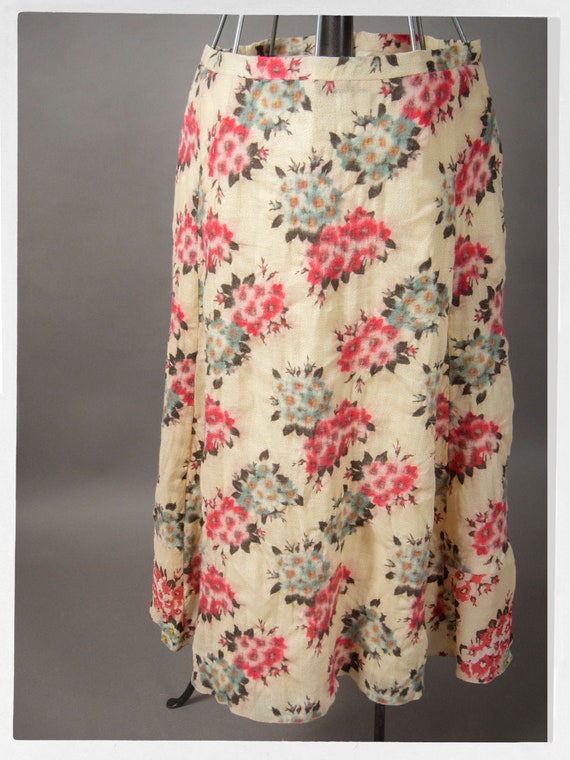 Vintage 90s KENZO Floral Skirt, BOHO Style Skirt,… - image 9