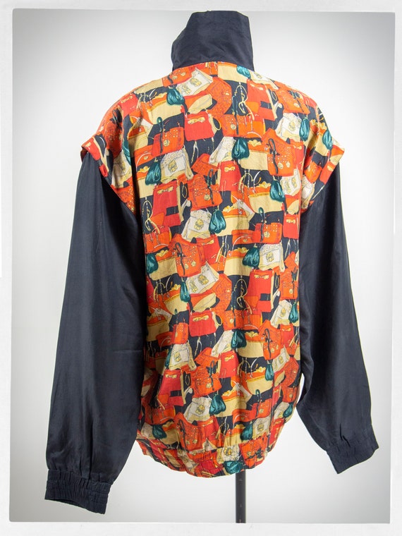 Retro 80s Silk Jacket, Vintage Fashion, Boho Fash… - image 6