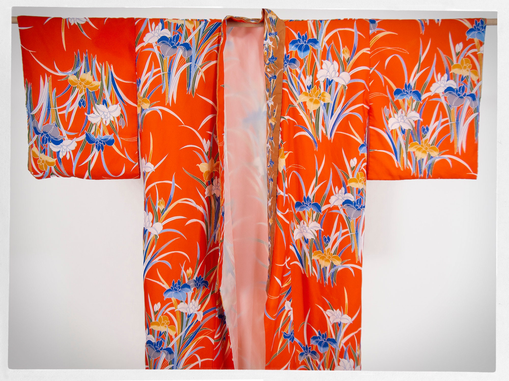 Vintage Kimono Retro Floral Kimono Floral Kimono Japanese Etsy