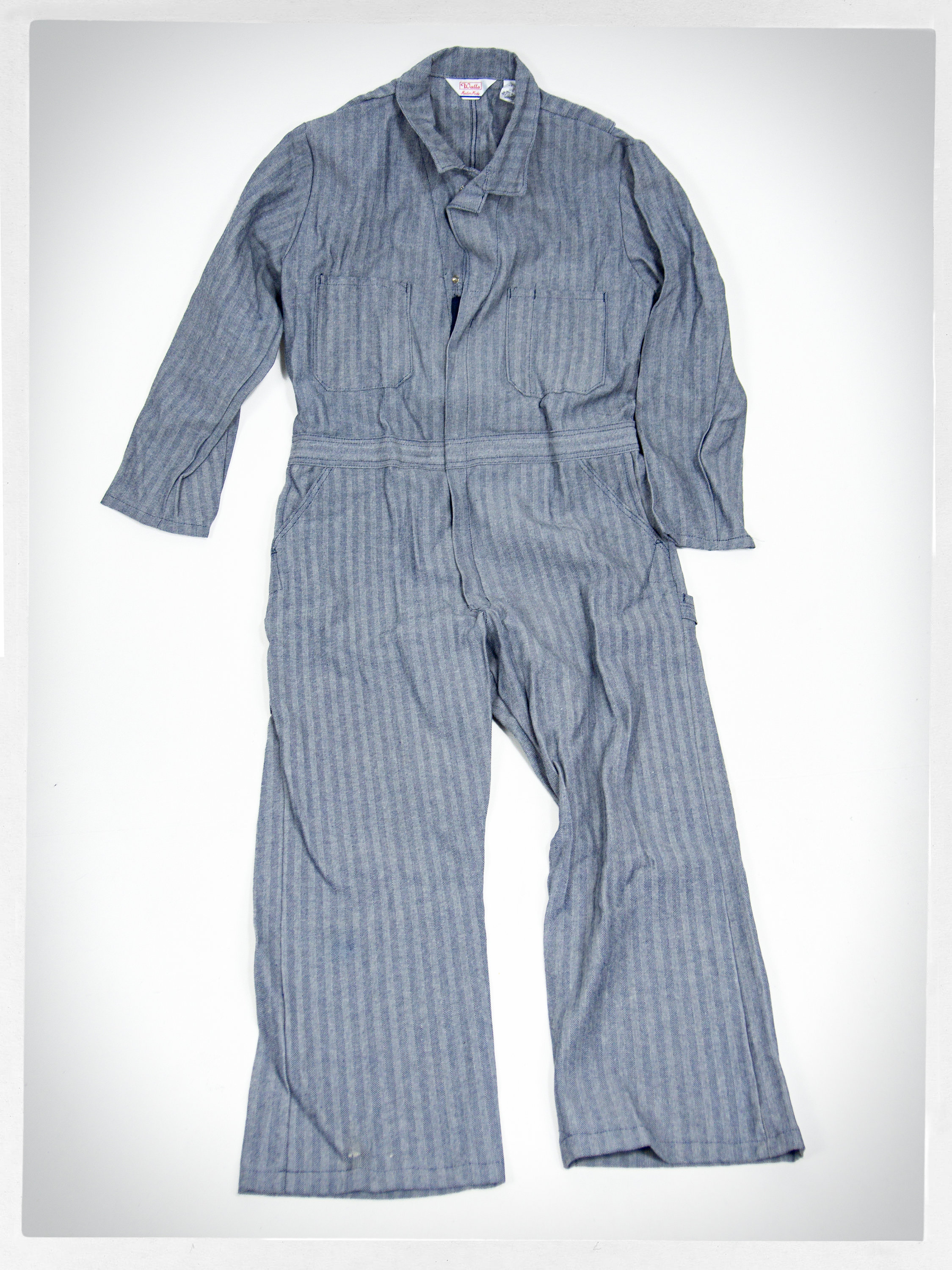 ヴィンテージ WALLS TEXAS ヘリンボーン　オーバーオール Walls Herringbone Coveralls — 80s-90s Deadstock Mechanic Uniform