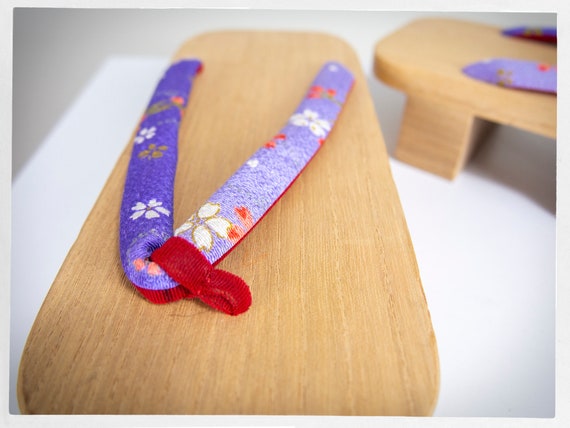 Retro Japanese Flip Flops, Japanese Wooden Geta, … - image 5
