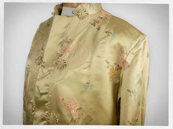 Retro 70s Robe, Vintage Satin Robe, Asian Dressin… - image 8