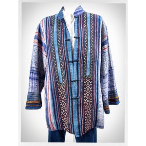 Patchwork Jacket, Vintage Patchwork Jacket, Boho Fashion, Vintage Fashion, BORO Style Jacket, Hippie Fashion, Textured Indigo Jacket