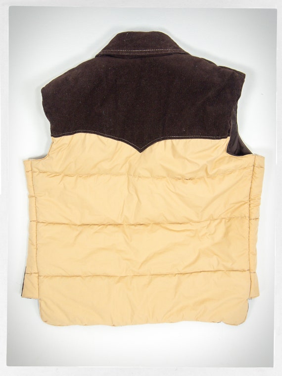 Vintage 90s Vest, Western Puffer Vest, Two Tone P… - image 7