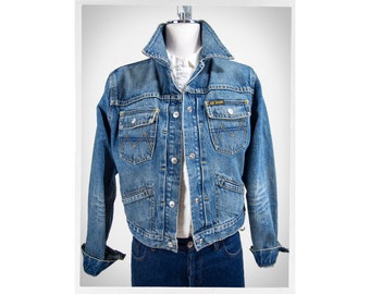 Vintage 70s Wrangler Denim Jacket Liam Gallagher Style Britpop Fashion Rockstar Style Fashion Vintage Jacket Made in Usa Size L Etsy
