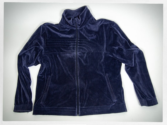 Vintage 90s Track Jacket, 90s PUMA Velour Jacket, 90s Grey Vintage 90s Track Jacket, 90s PUMA Velour Jacket, 90s Grey