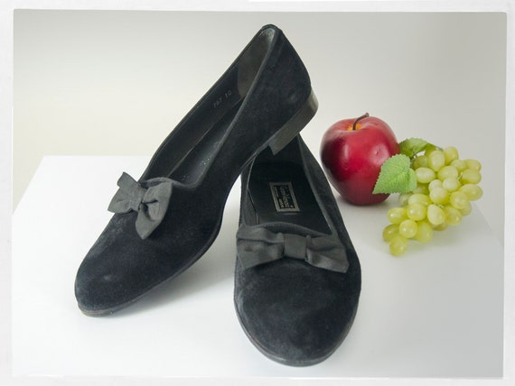 Vintage 80s Shoes, GIANNI VERSACE Shoes with Bow,