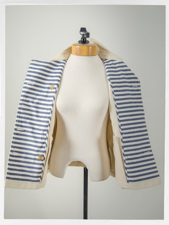 Retro Chore Jacket , Sailor Blazer, French Chore … - image 7