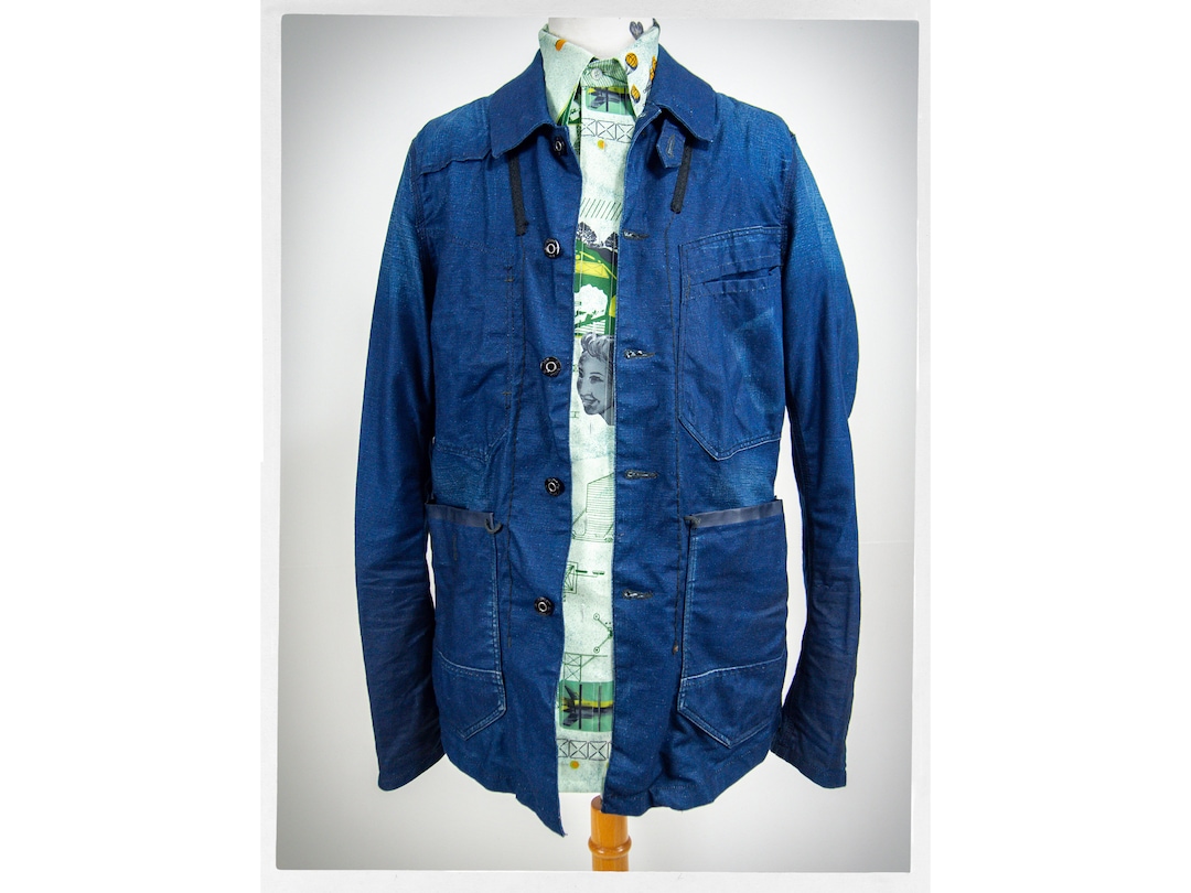 Retro Style Jacket, Denim Workwear Jacket, 90s G-STAR RAW, Distressed ...