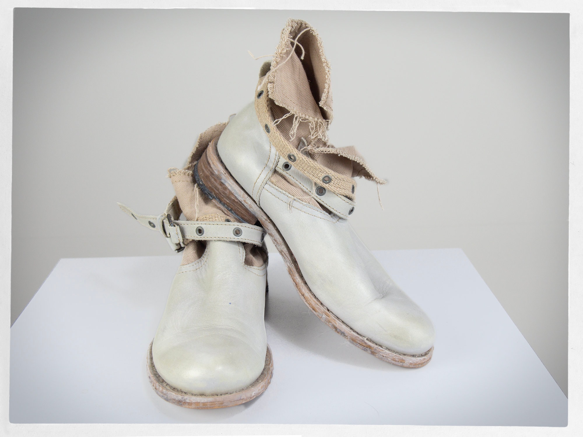 White Leather Boots -  Canada