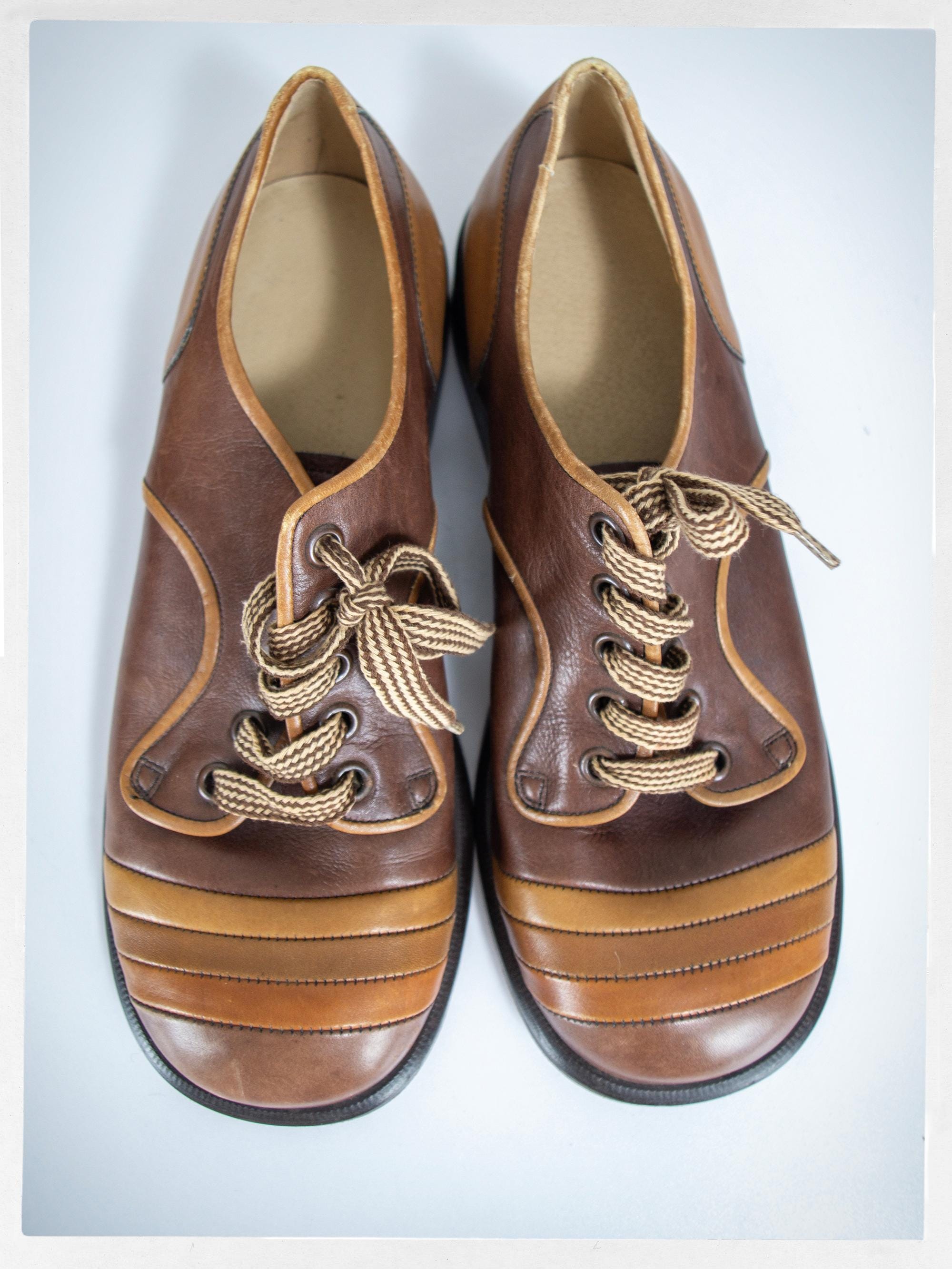 Square Toe Mod Shoes — 80s Chocolate Brown Leather, Made in USA - Etsy