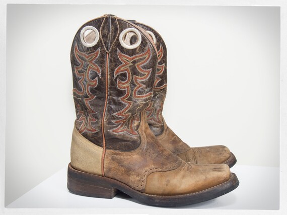 Retro 90s Cowboy Boots, Retro Western Boots, Snub