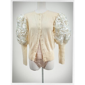 Leg of Mutton Sleeve Cardigan - Etsy