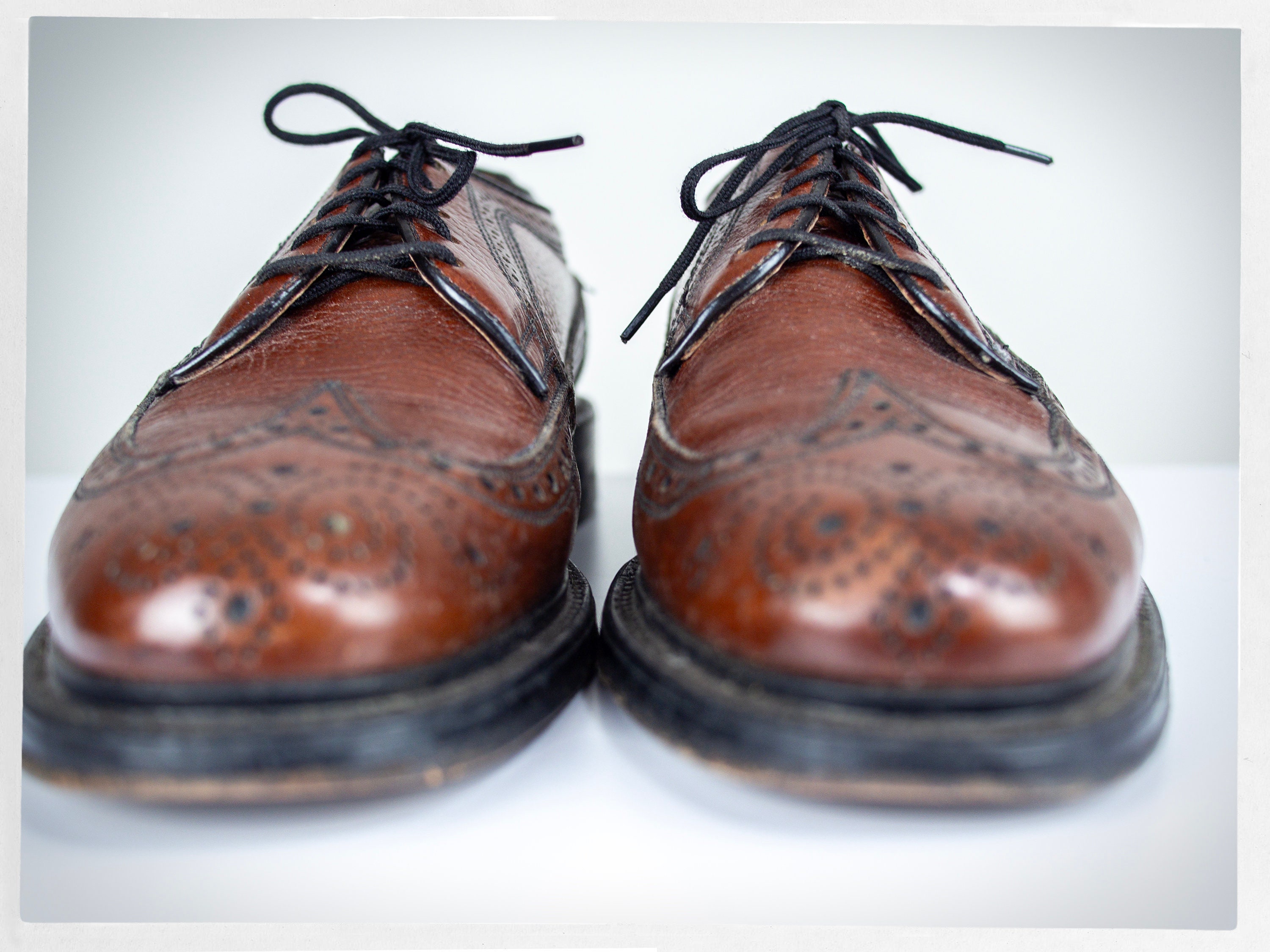 Retro 70s Shoes, 70s Leather Brogues, 80s Wingtip Shoes, 70s REGAL