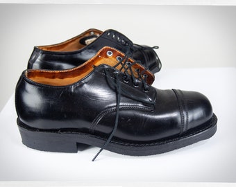 Vintage 70s Work Shoes, 80s Steel Toes Shoes, OLD STOCK