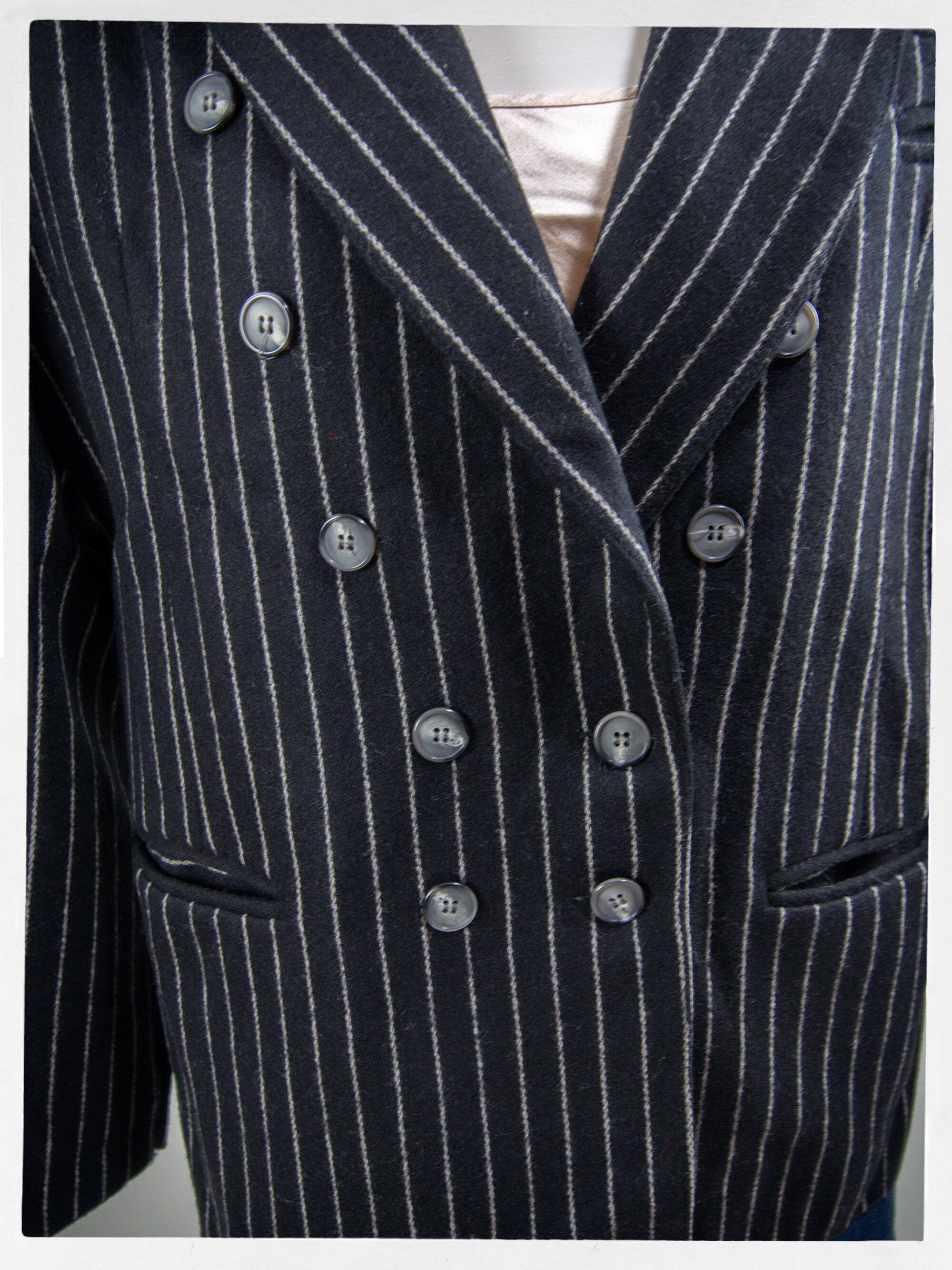 Retro 80s Blazer, 90s Pinstripe Double Breasted Blazer, Menswear