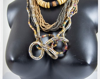Collana Lunga Bohemien Con Occhio Di Allah (Nazar) Blu, Pendente Regolabile In Lega, Portafortuna Unisex