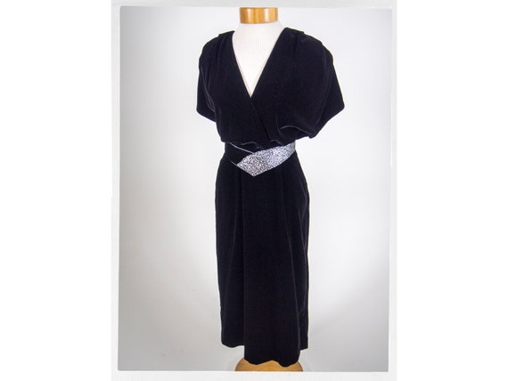 Vintage 80s Dress, 80s Velvet Dress, 80s , 80s Dis