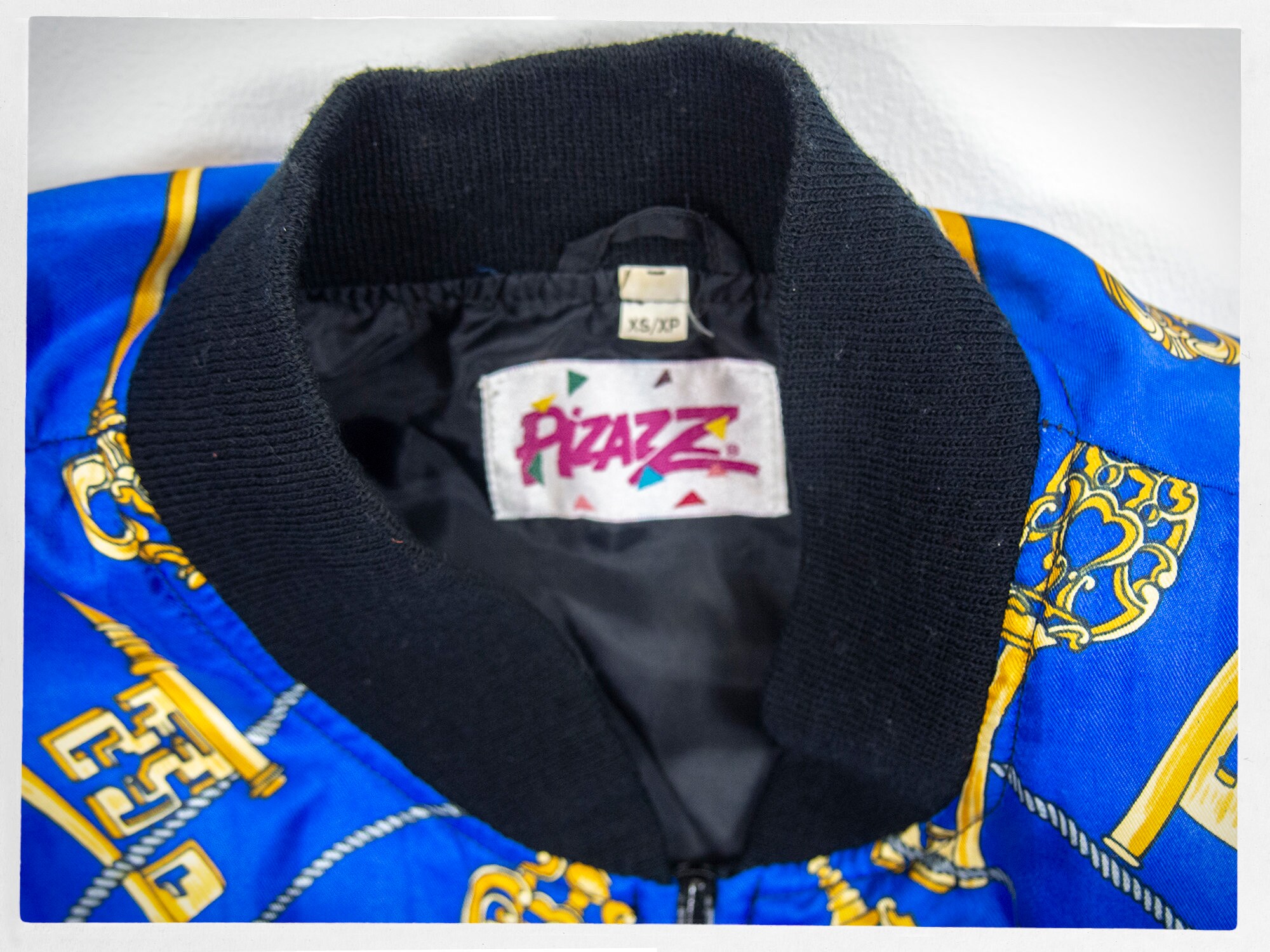 ジャケット・アウター Baroque Pizazz Satin Bomber Jacket — 80s Baroque Key Print, Made in Korea