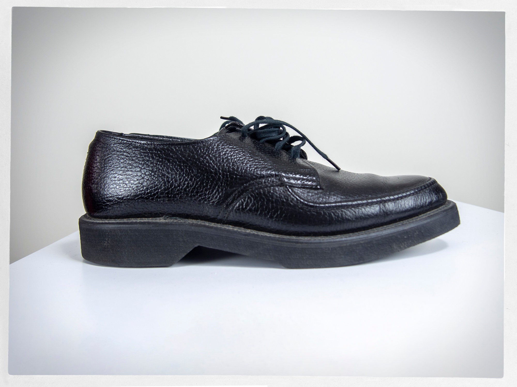 靴 80s service shoe by Thurmont Shoe Compan Vintage 80s Chore Shoes, 80s Work Shoes, 80s Lace up Unisex Shoes