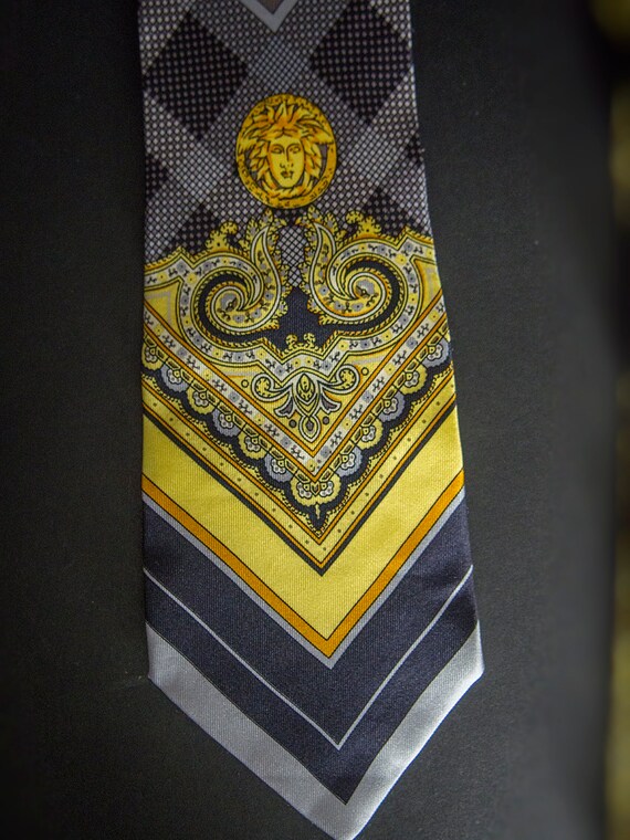 Vintage 80s Neckties, GIANNI VERSACE Ties, Retro … - image 5