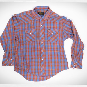 Chemise rétro des années 70, mode Rockabilly, mode vintage pour hommes, chemise à carreaux BAR-M-RANCHER des années 80, chemise western des années 70, chemise cowboy des années 80, western rétro