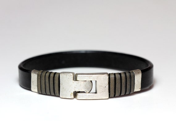 Leather bracelet mens leather braceletleather wristband