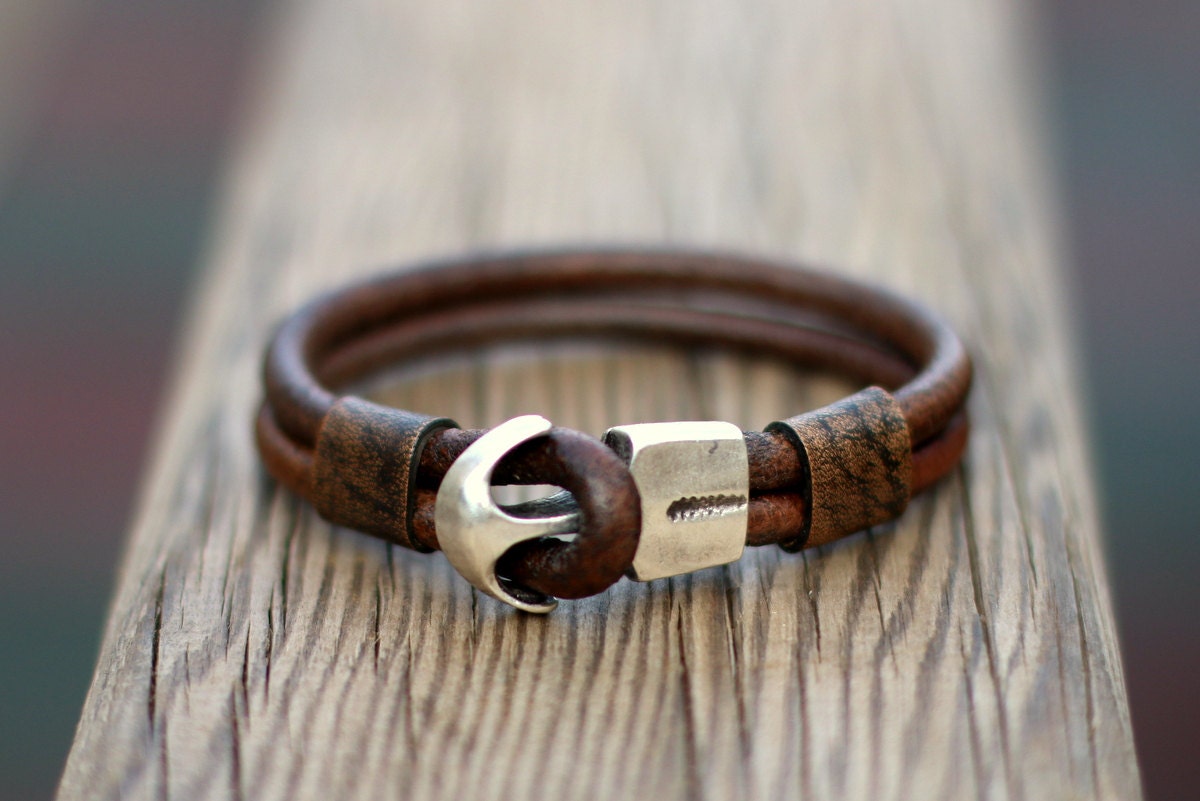 Mens bracelet leather bracelet handmade leather jewellery | Etsy
