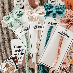 Crochet Coquette Bow Bookmark, Coquette aesthetic, bow bookmark, planner, book, Bible accessories, bookmarks