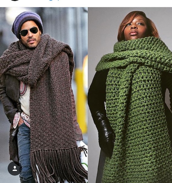 The Lenny Kravitz Scarf-hand Crochet - Mens' Gift- Winter Scarf