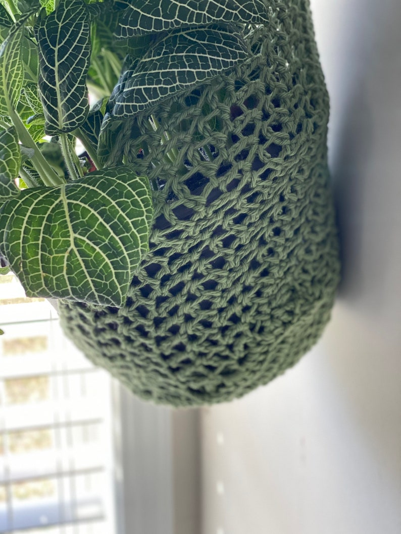 Crochet Hanging Basket Pattern, Crochet Pattern, DIY pattern, Boho Plant Hanger Pattern, PDF Digital Download, Plant Holder image 4