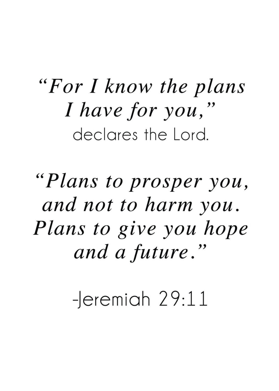 Jeremiah 29:11 Printable - Etsy