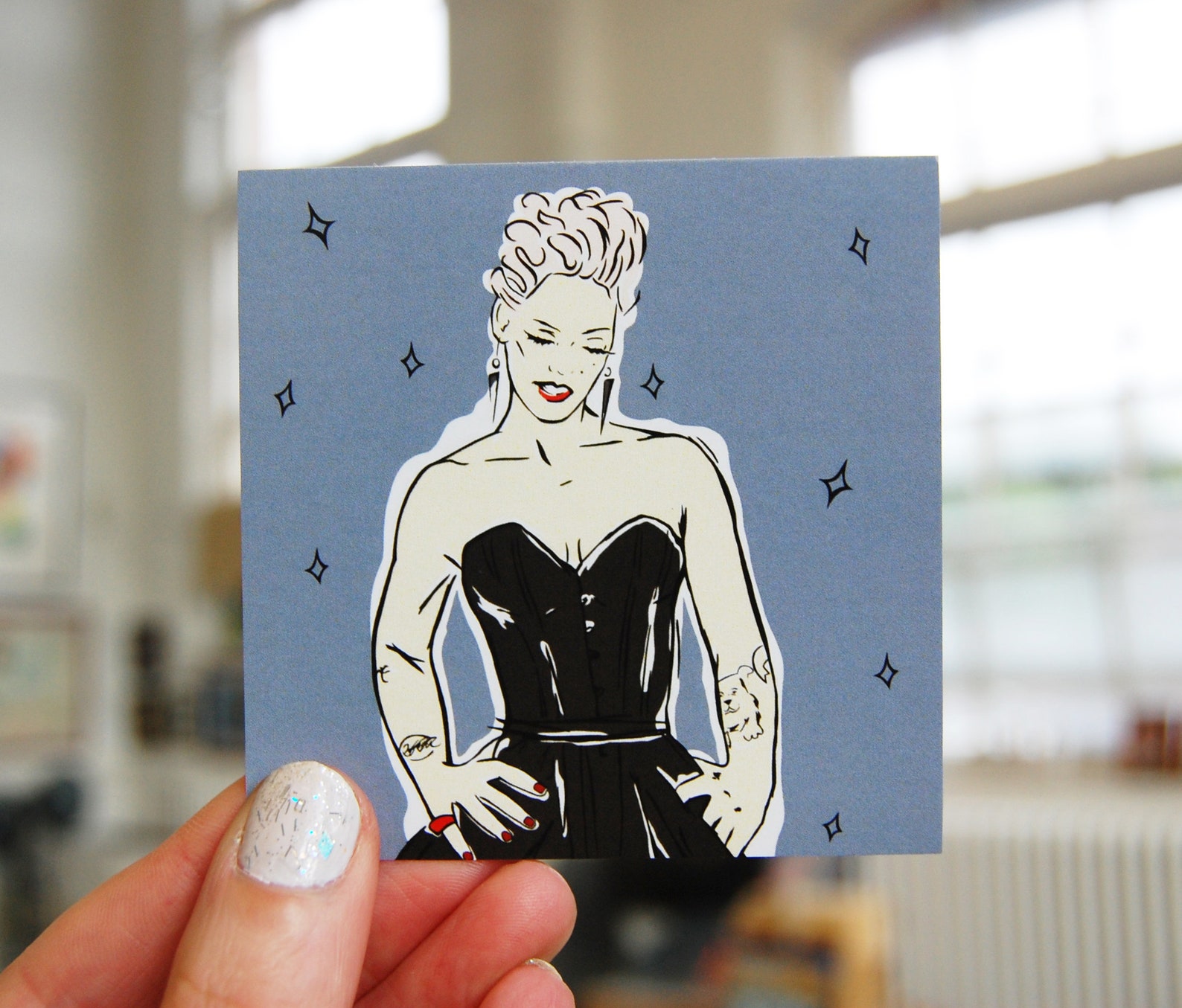 Female Pop Singer Stickers Pack of 5 Large Stickers Lady Etsy UK