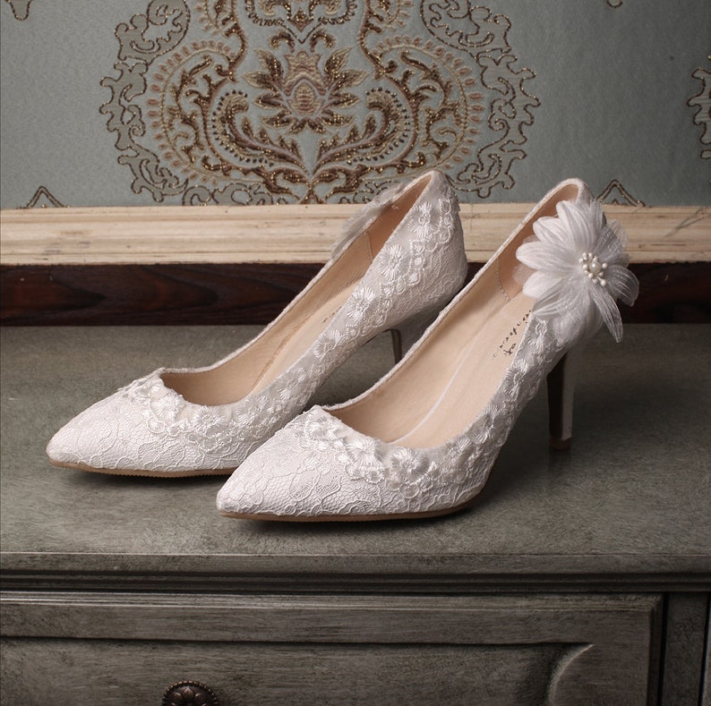 lace wedding shoes bridal
