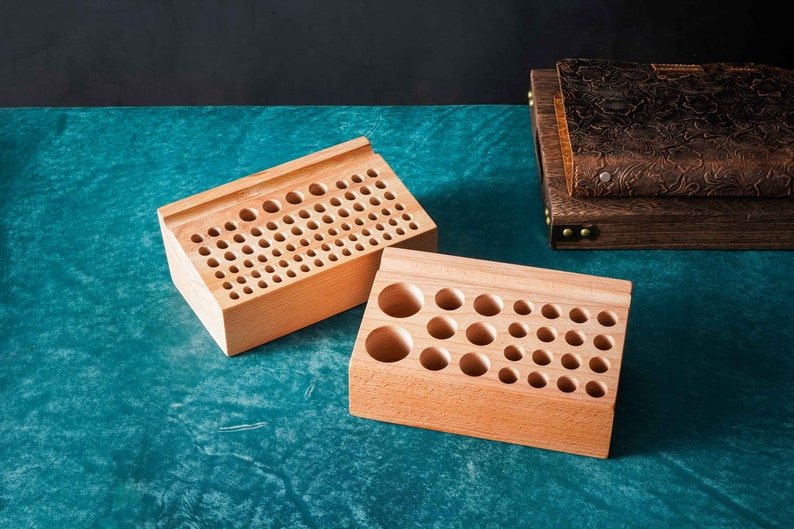 Quality Wood Tool Holder Organizer for Leathercraft , Leather Tool Hold Organizer ,leather Stamp