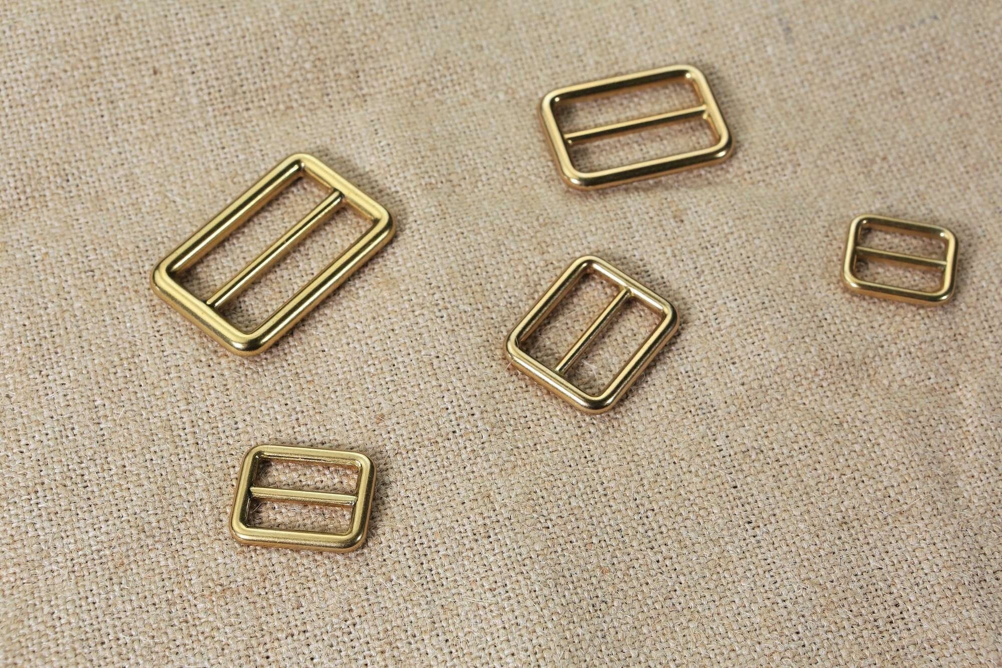H Brass Gold Adjustable Slide Belt Buckle Amazon.com: CooBigo 25 Pack 1 Inch Metal Adjustable Slide  main image 3