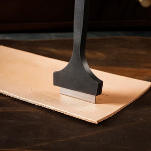Furador de couro para bolso de cartão, ferramenta de furador de slot de cartão removível, ferramenta de corte de linha plana para carteira de couro GJYZZ