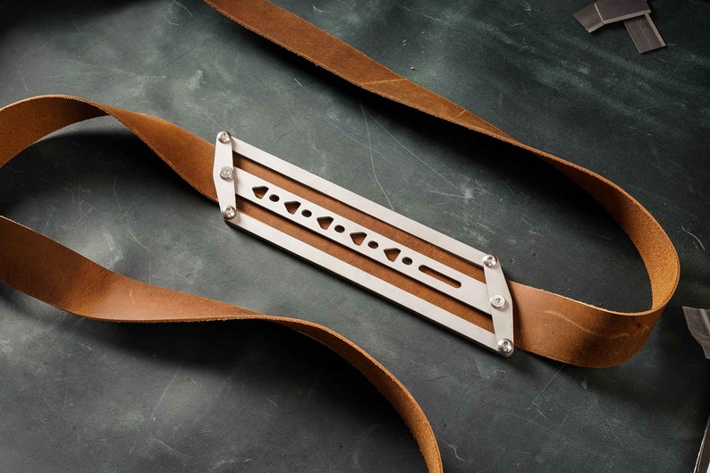 Leather Belt Holes Positioning Ruler , Leather Belt Making Tools , Belt