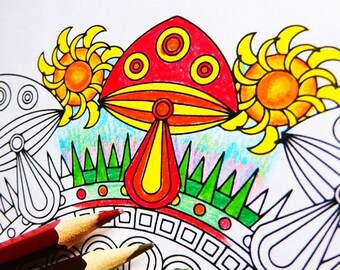Flower Mandalas Adult Coloring Book Printable Mandala