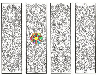 Coloring Bookmarks Mushroom bookmark coloring page for | Etsy