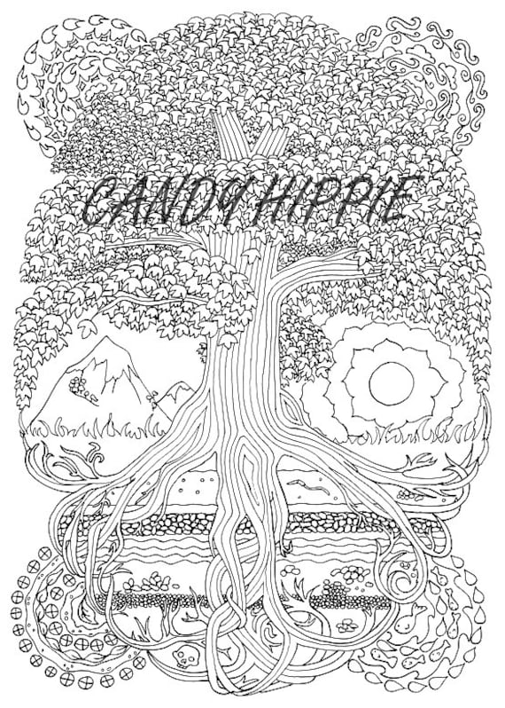 Adult Coloring Page Etsy