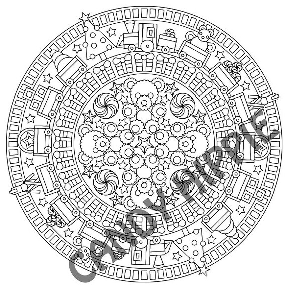 Coloriage Adulte Mandala Noel