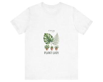 Plant Lady Shirt, Crazy Plant Lady Botanical Tee, Funny Gardener Gift for Women