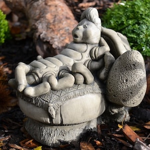 Caterpillar Figurine - Alice in Wonderland Handmade Stone Garden Ornament