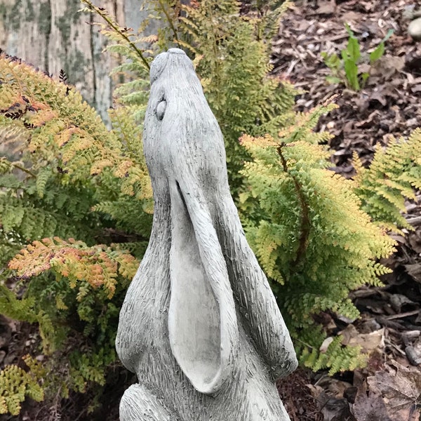 Luna the Moon Gazing Hare Stone Garden Ornament