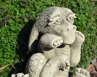 Daisy - Handmade Stone Baby Dragon Garden Ornament - Handmade UK